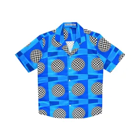 70s Disco Shirt Blue