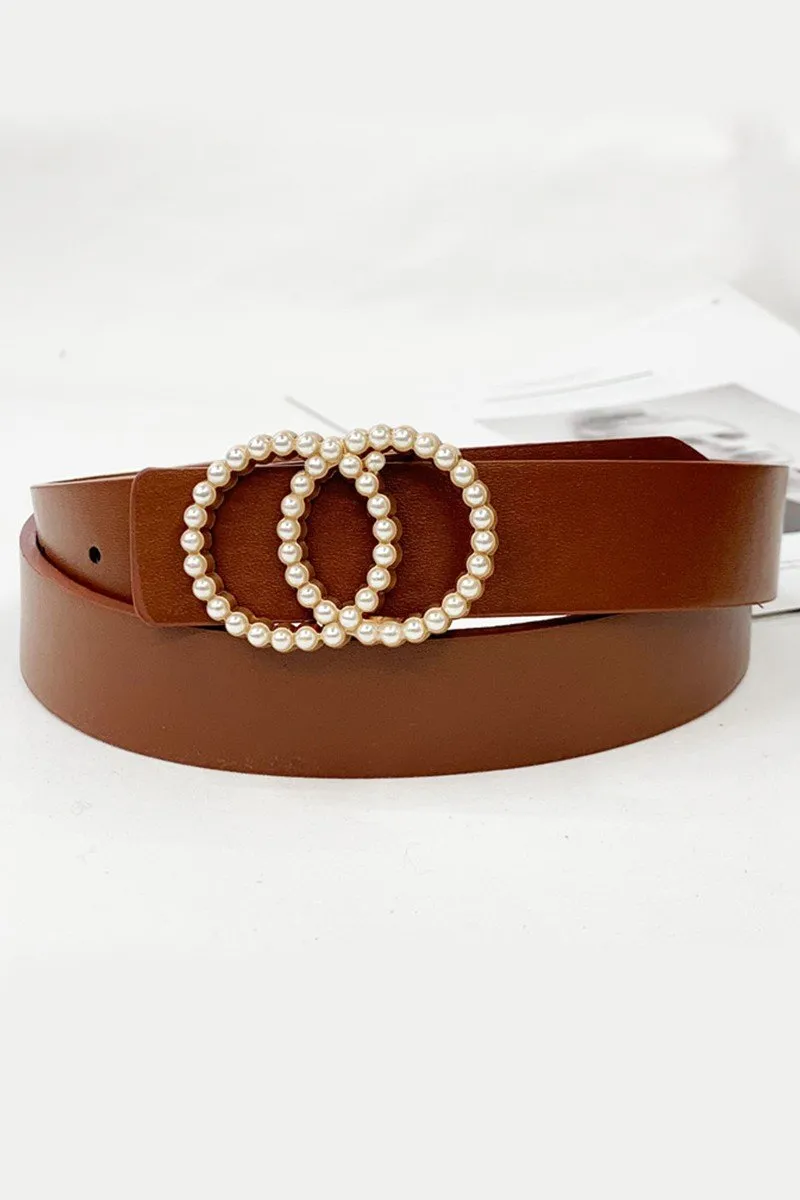 BEADED DOUBLE RING STYLISH FASHION BELT