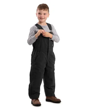 Berne Apparel Boys Softstone Insulated Black 100% Cotton Bib Overall