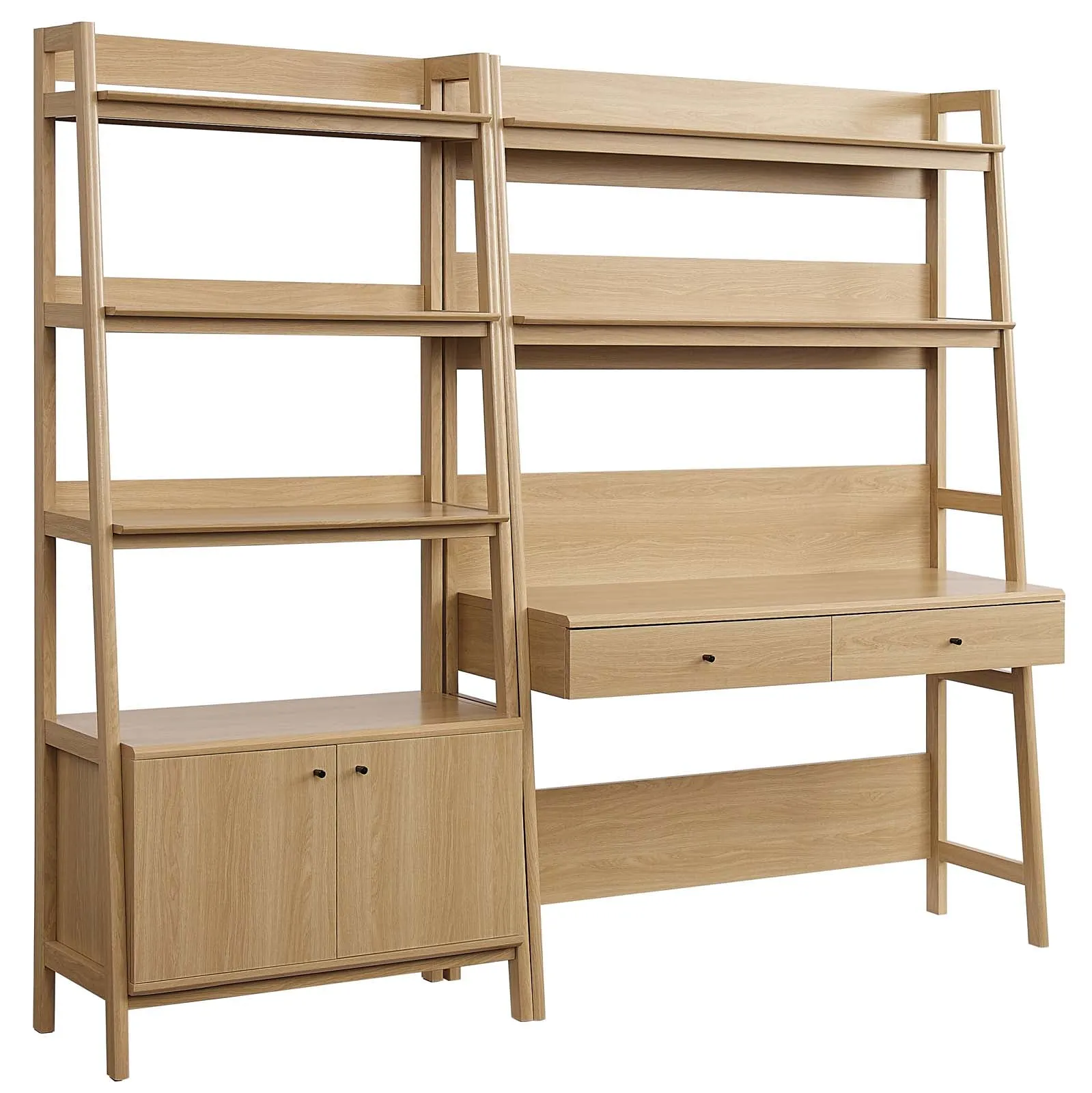 Bixby 2-Piece Wood Office Desk and Bookshelf by Modway