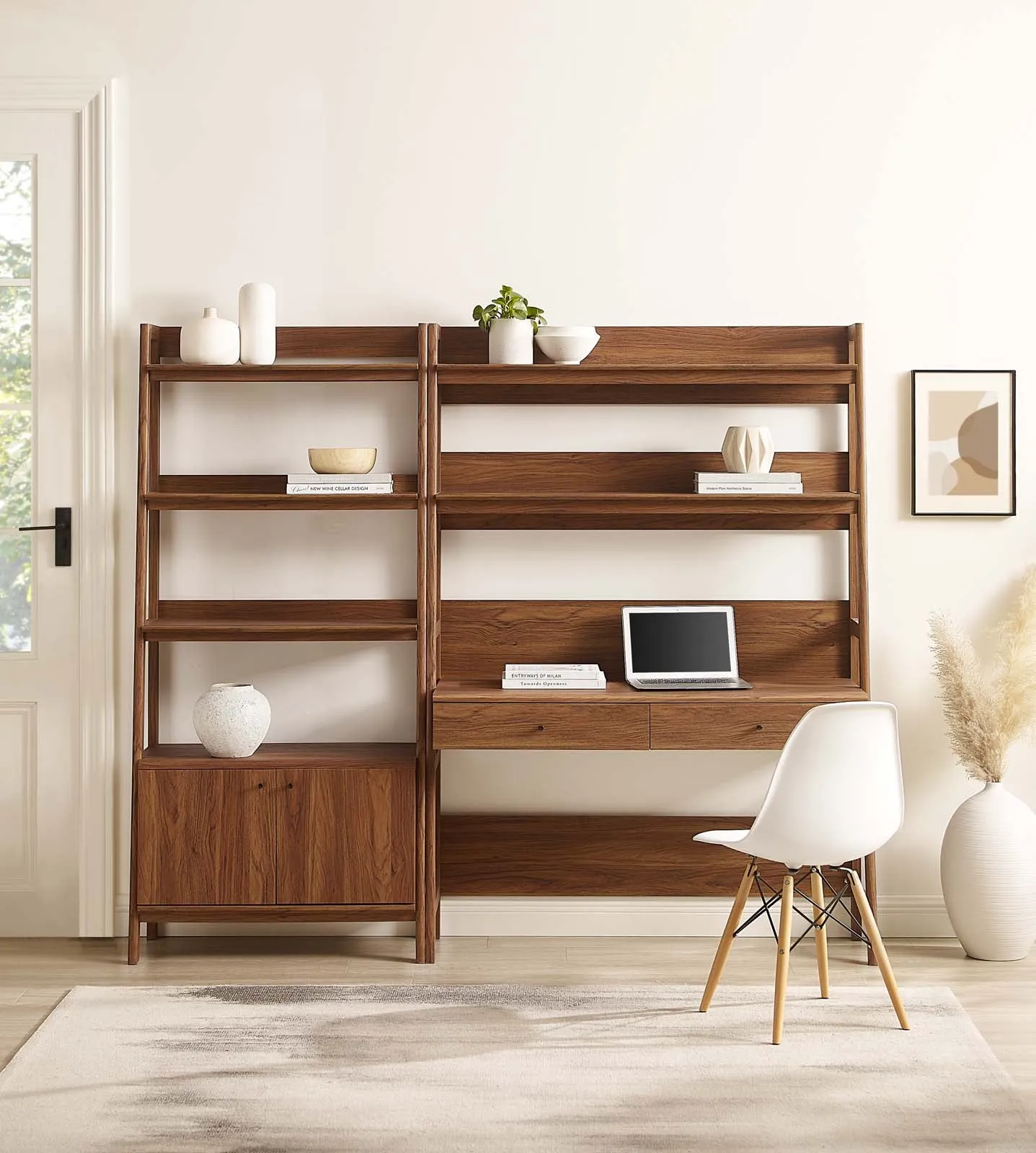 Bixby 2-Piece Wood Office Desk and Bookshelf by Modway