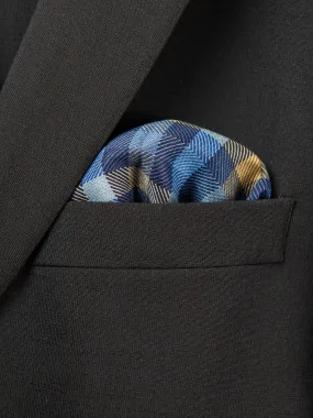 Boy's Pocket Square 29111 Blue/Khaki