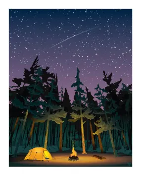 Camping Under The Stars Print (11" x 14")