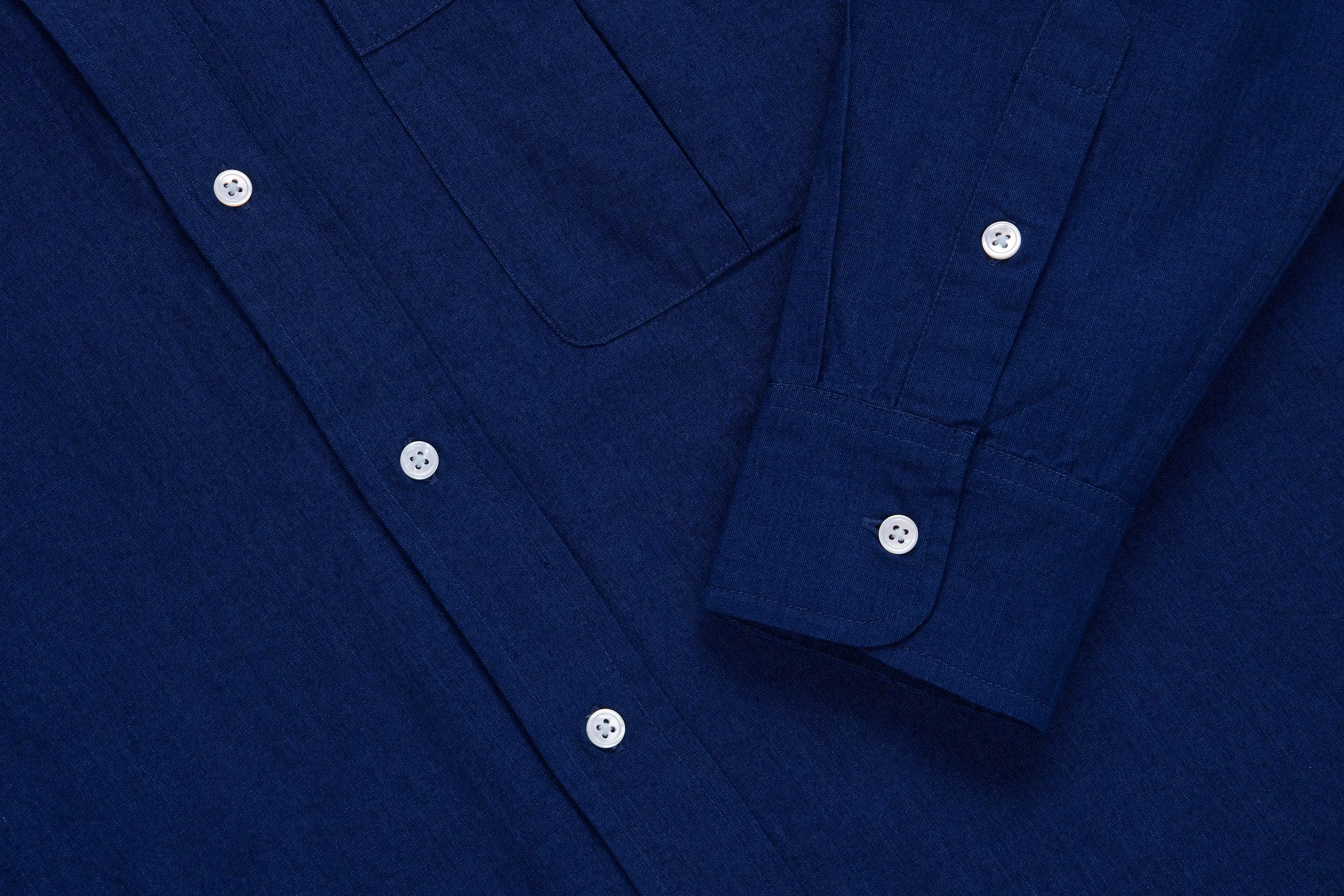 Club Collar Shirt ~ Indigo Selvedge Broadcloth