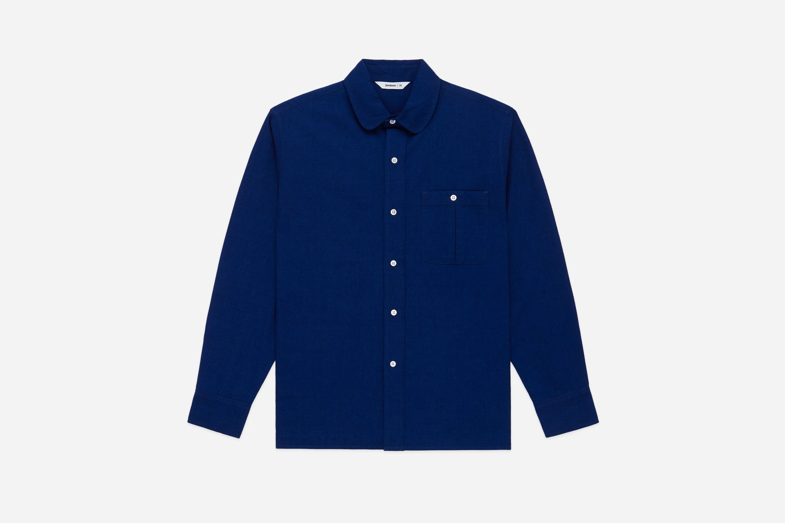 Club Collar Shirt ~ Indigo Selvedge Broadcloth