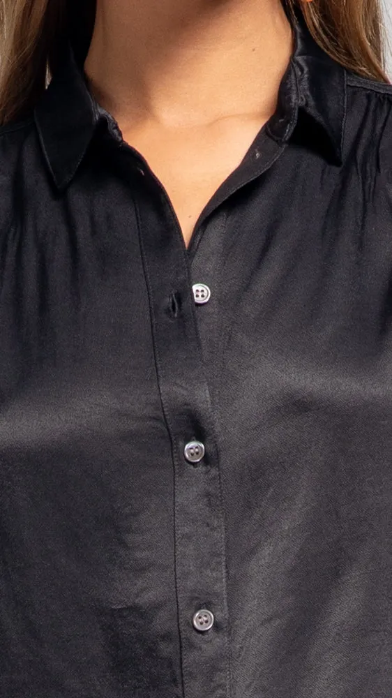 Dainty Collar Blouse - Black