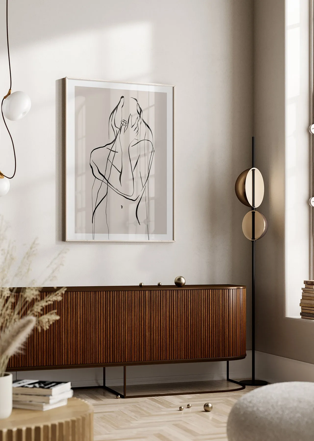 Female Nude Line Art Abstract Wall Art Print (5)