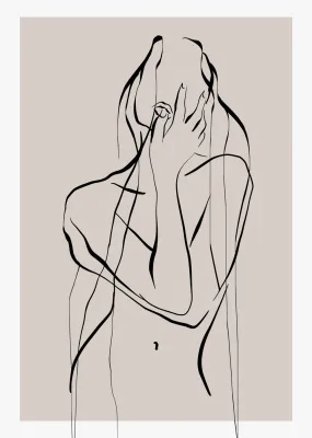 Female Nude Line Art Abstract Wall Art Print (5)