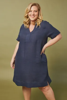 Gidget Tunic Dress (Navy)