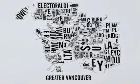 Greater Vancouver Word Map (12" x 18") (Final Sale)