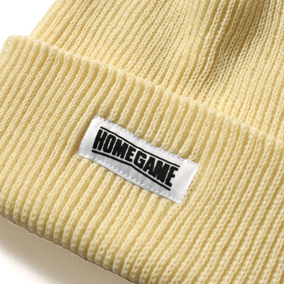 HOMEGAME - LONG BEANIE WHITE【HG241402】