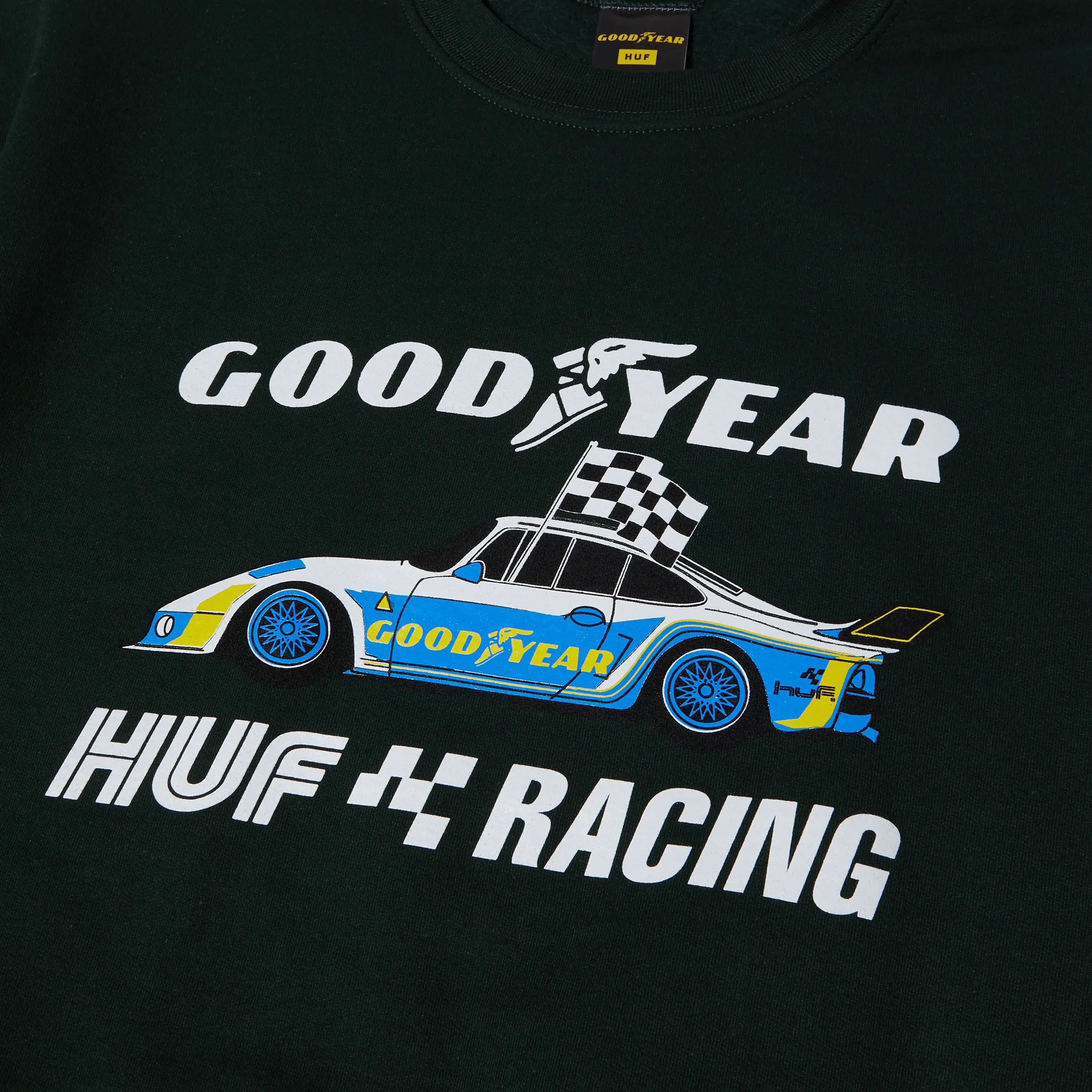 HUF x Goodyear Checkered Flag Crewneck