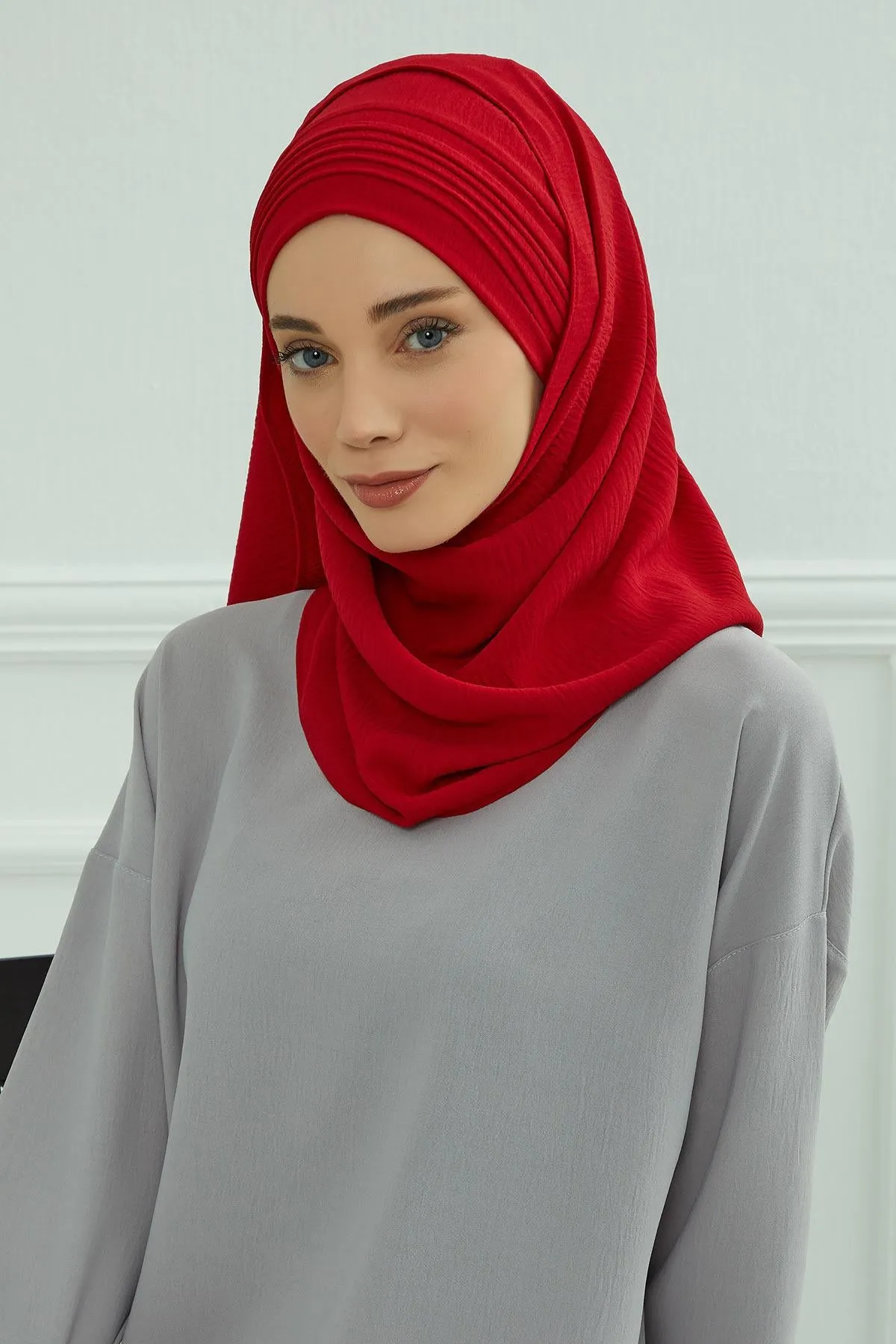 Instant Lightweight Aerobin Shawl Pleated Scarf Head Turbans For Women Headwear Stylish Head Wrap Elegant Design,CPS-90