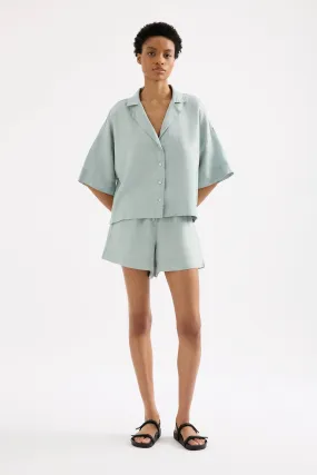 NUDE LUCY Lounge linen shirt - Seafoam