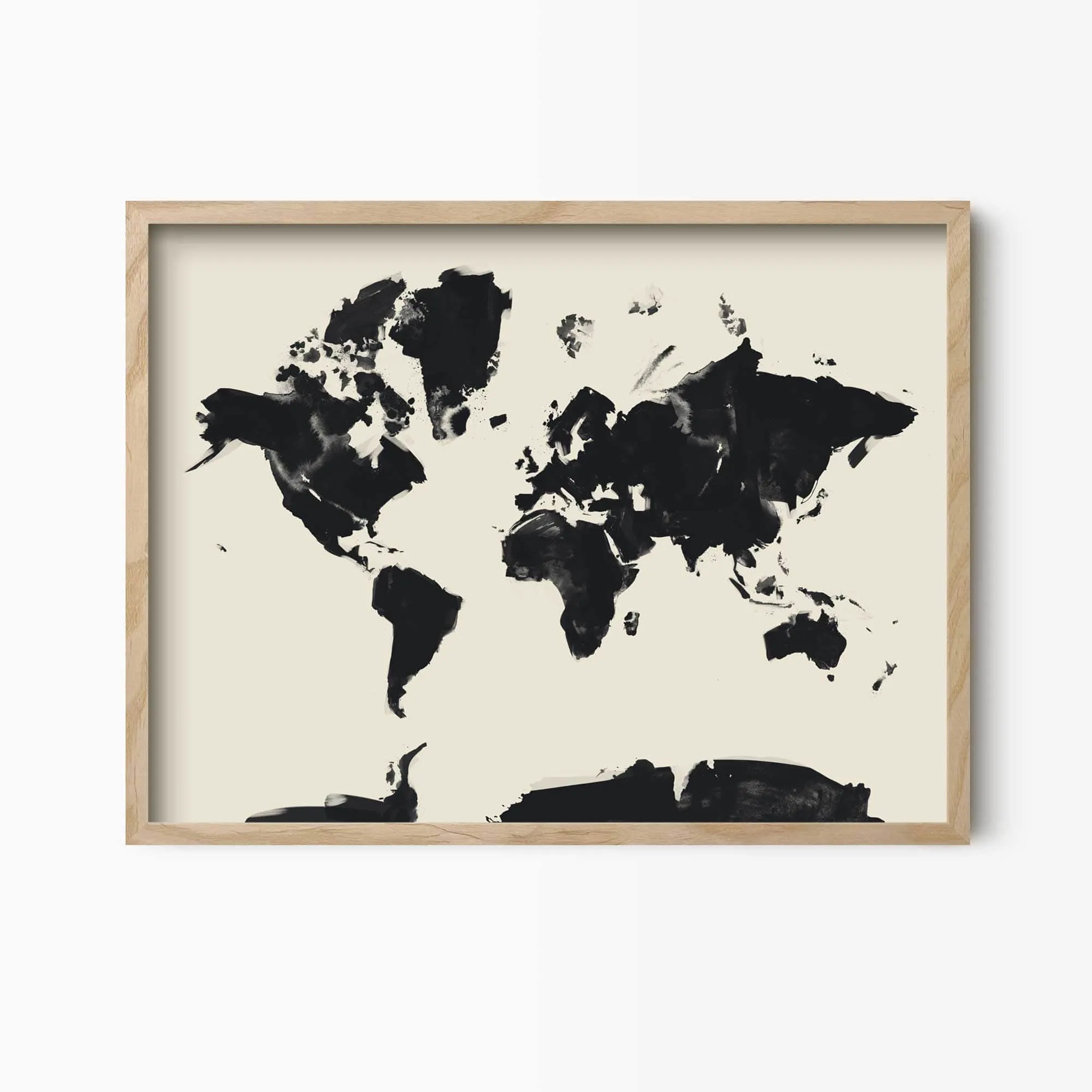 Painted World Map Art Print