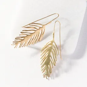 Palm Leaf Drop Earrings