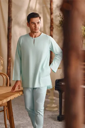 The Bayu Men Kurta - Tiffany Blue