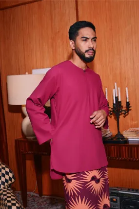 The Congkak Men Kurta - Fuchsia